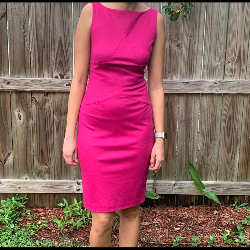 Diane Von Furstenberg, Fushia Sheath Dress, size 0 - Picture 1 of 15